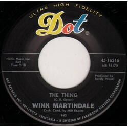 Wink Martindale The Thing / Melody Of Love USED VINYL 7INCH 45 RPM SINGLE
