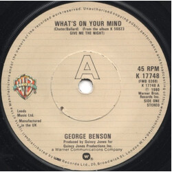 George Benson What's On Your Mind VINYL 7" USED