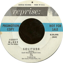 Jerry McGee And The Cajuns Solitude / Jam Up USED VINYL 7INCH 45 RPM PROMO