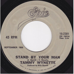 Tammy Wynette Stand By Your Man / He Loves Me All The Way USED VINYL 7INCH 45 RPM SINGLE REISSUE STYRENE