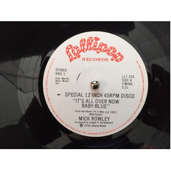 Mick Rowley It's All Over Now Baby Blue USED VINYL 12INCH 45 RPM MAXI-SINGLE