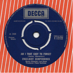 Engelbert Humperdinck Am I That Easy To Forget USED VINYL 7INCH 45 RPM SINGLE