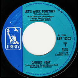 Canned Heat Let's Work Together USED VINYL 7INCH 45 RPM