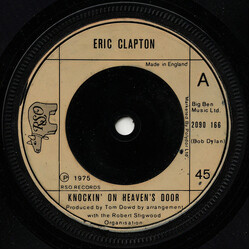 Eric Clapton Knockin' On Heaven's Door USED VINYL 7INCH 45 RPM SINGLE