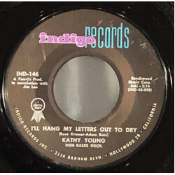 Kathy Young I'll Hang My Letters Out To Dry / Lonely Blue Nights USED VINYL 7INCH 45 RPM STYRENE
