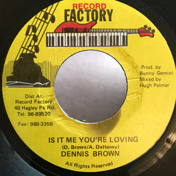 Dennis Brown Is It Me Youre Loving USED VINYL 7INCH 45 RPM