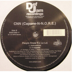 Capone -N- Noreaga People Know (La La La) USED VINYL 12INCH 33 S RPM STEREO