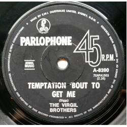The Virgil Brothers Temptation 'Bout To Get Me / I See Her Face USED VINYL 7INCH 45 RPM SINGLE