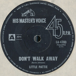 Little Pattie Don't Walk Away USED VINYL 7INCH 45 RPM SINGLE