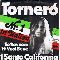 I Santo California Torneró USED VINYL 7INCH 45 RPM SINGLE STEREO