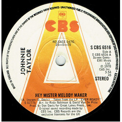 Johnnie Taylor Hey Mister Melody Maker USED VINYL 7INCH 45 RPM PROMO STEREO
