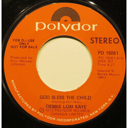 Debbie Lori Kaye God Bless The Child USED VINYL 7INCH 45 RPM PROMO STEREO MONO