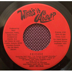 Chicago (2) / The Edgar Winter Group What's It All About? USED VINYL 7INCH 45 RPM TRANSCRIPTION MONO