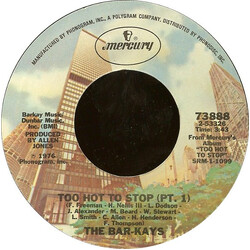 Bar-Kays Too Hot To Stop (Pt. 1) USED VINYL 7INCH 45 RPM SINGLE STYRENE