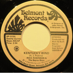 Rick Robinson and the Bayou Boys Kentucky Wind USED VINYL 7INCH 45 RPM
