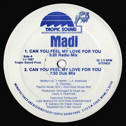 Madi Can You Feel My Love For You USED VINYL 12INCH 33 S RPM