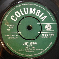 Paul Anka Just Young USED VINYL 7INCH 45 RPM SINGLE