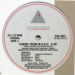 Patrick Williams Theme From M.A.S.H. USED VINYL 12INCH 33 S RPM