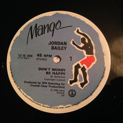 Jordan Bailey (2) Don't Worry Be Happy / Build Me Up USED VINYL 12INCH 45 RPM SINGLE
