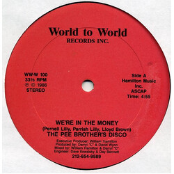 The Pee Brother's Disco We're In The Money USED VINYL 12INCH 33 S RPM STEREO