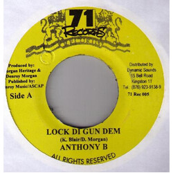 Anthony B / Adigun Lock Di Gun Dem / Burn A Fire USED VINYL 7INCH 45 RPM