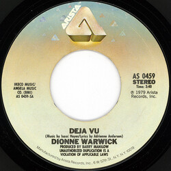 Dionne Warwick Deja Vu / All The Time USED VINYL 7INCH 45 RPM SINGLE STYRENE STEREO