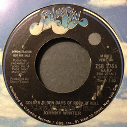 Johnny Winter Golden Olden Days Of Rock & Roll USED VINYL 7INCH 45 RPM PROMO