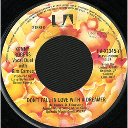 Kenny Rogers / Kim Carnes Don't Fall In Love With A Dreamer USED VINYL 7INCH SINGLE 45 RPM