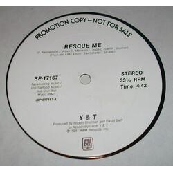 Y & T Rescue Me USED VINYL 12INCH 33 S RPM SINGLE PROMO
