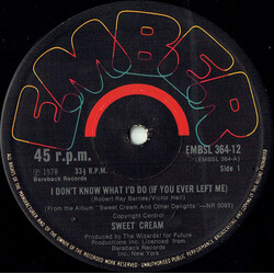 Sweet Cream I Don't Know What I'd Do (If You Ever Left Me) VINYL 12" USED