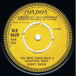 Bobby Darin You Must Have Been A Beautiful Baby USED VINYL 7INCH 45 RPM PROMO