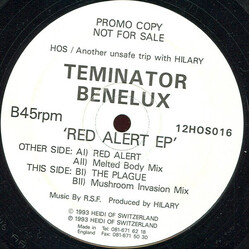 Terminator Benelux Red Alert EP USED VINYL 12INCH 45 RPM EP PROMO