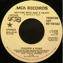 Cooper And Ross Anyone Who Had A Heart USED VINYL 7INCH 45 RPM PROMO
