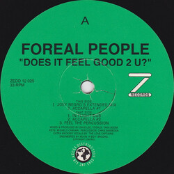 Foreal People Does It Feel Good 2 U? USED VINYL 12INCH 33 S RPM