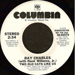 Ray Charles / Hank Williams Jr. Two Old Cats Like Us USED VINYL 7INCH 45 RPM PROMO