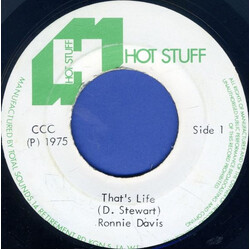 Ronnie Davis / The Aggrovators That's Life /That's Life (Version) USED VINYL 7INCH 45 RPM