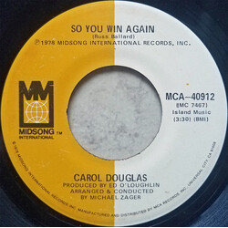 Carol Douglas So You Win Again USED VINYL 7INCH 45 RPM