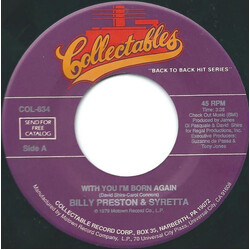 Billy Preston / Syreeta With You I'm Born Again USED VINYL 7INCH 45 RPM REISSUE