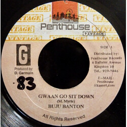 Buju Banton Gwaan Go Sit Down USED VINYL 7INCH