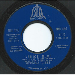 Georgia Gibbs Venice Blue USED VINYL 7INCH 45 RPM SINGLE PROMO