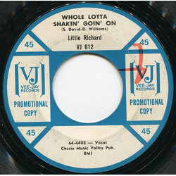 Little Richard Whole Lotta Shakin' Goin' On / Goodnight Irene USED VINYL 7INCH 45 RPM PROMO STYRENE