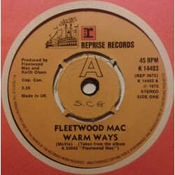 Fleetwood Mac Warm Ways USED VINYL 7INCH SINGLE
