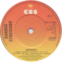Barbra Streisand Memory USED VINYL 7INCH 45 RPM