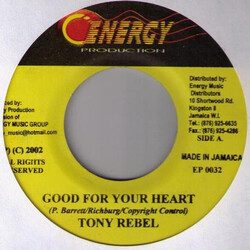 Tony Rebel / Firehouse Crew Good For Your Heart / Race Track Rhythm USED VINYL 7INCH 45 RPM