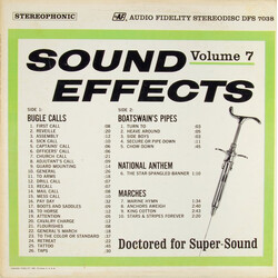 Unknown Artist Sound Effects, Volume 7 Vinyl LP USED
