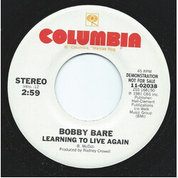 Bobby Bare Learning To Live Again USED VINYL 7INCH PROMO STEREO