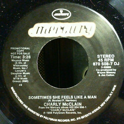 Charly McClain Sometimes She Feels Like A Man USED VINYL 7INCH 45 RPM SINGLE PROMO