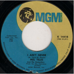 Mel Tillis / The Statesiders (2) I Ain't Never Vinyl 7" USED