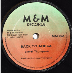 Linval Thompson Back To Africa USED VINYL 7INCH 45 RPM