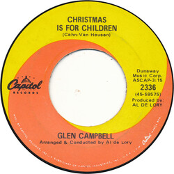 Glen Campbell Christmas Is For Children USED VINYL 7INCH 45 RPM SINGLE